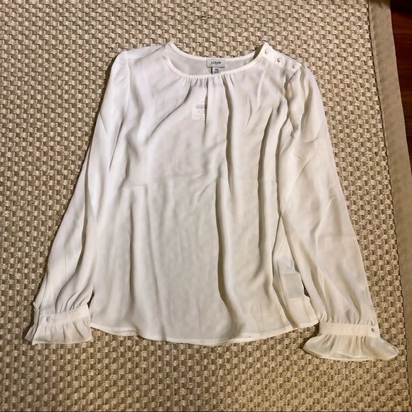 J. Crew Ruffle Button Top - Picture 6 of 9